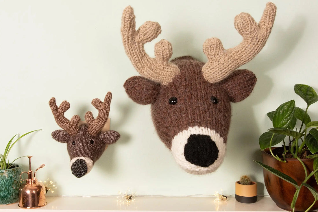 Mini Deer Head Knitting Kit | Brooklyn Haberdashery