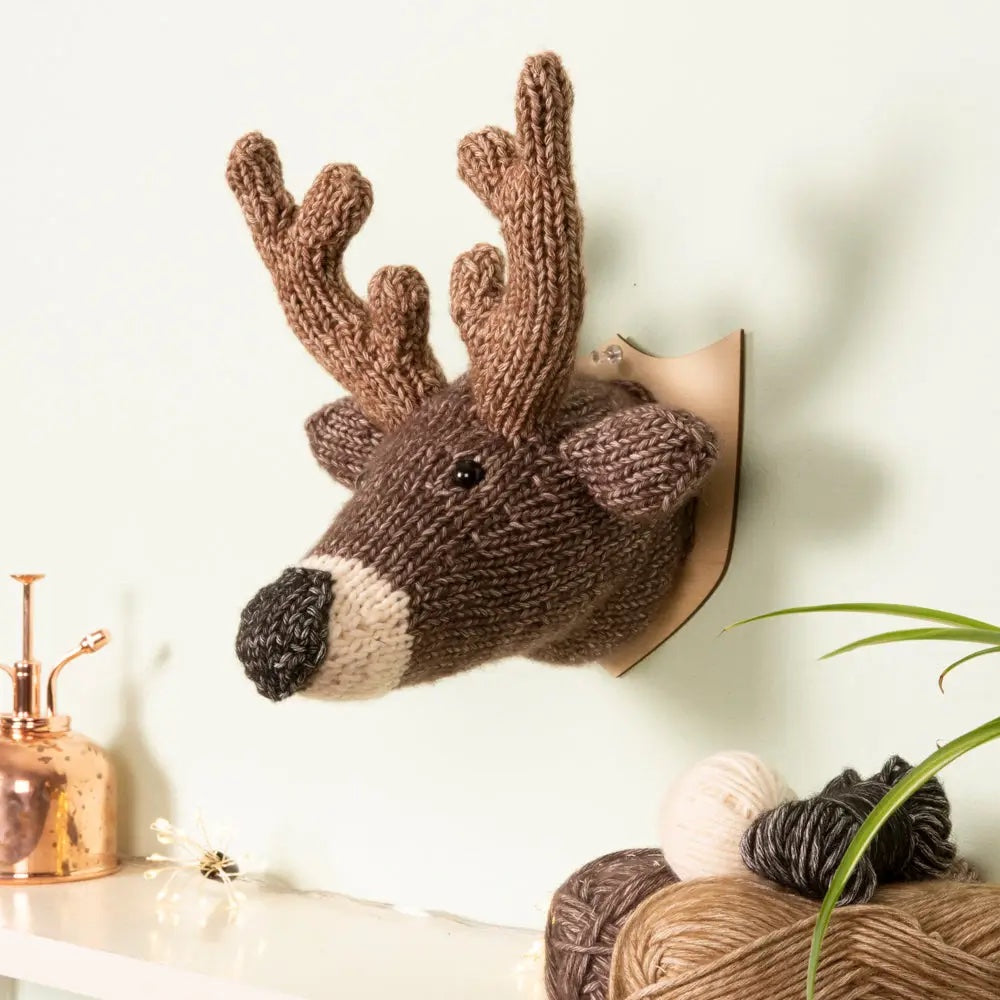 Mini Deer Head Knitting Kit | Brooklyn Haberdashery