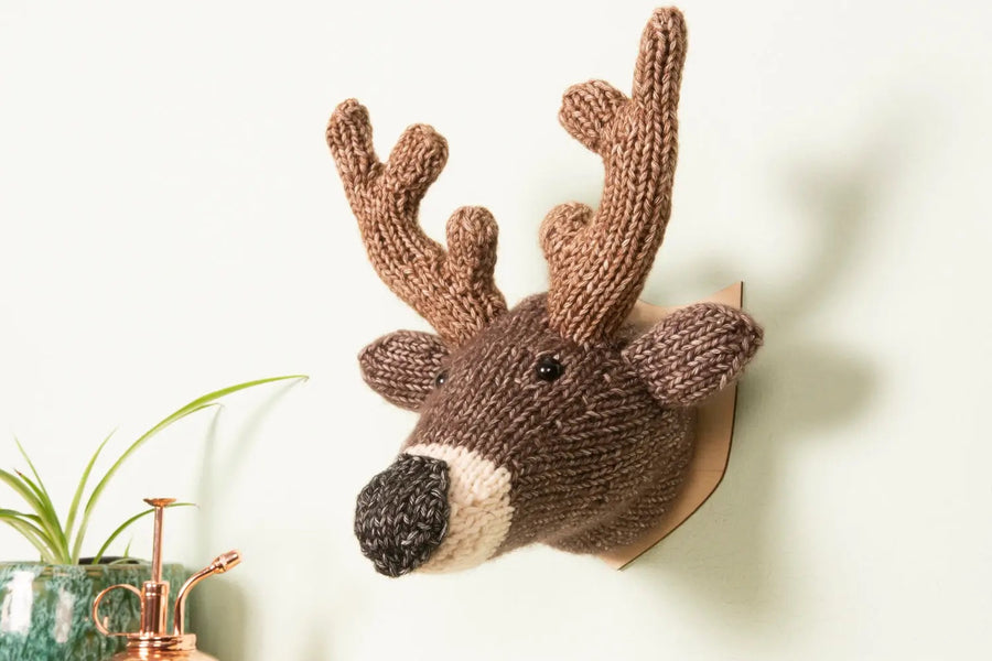 Mini Deer Head Knitting Kit | Brooklyn Haberdashery