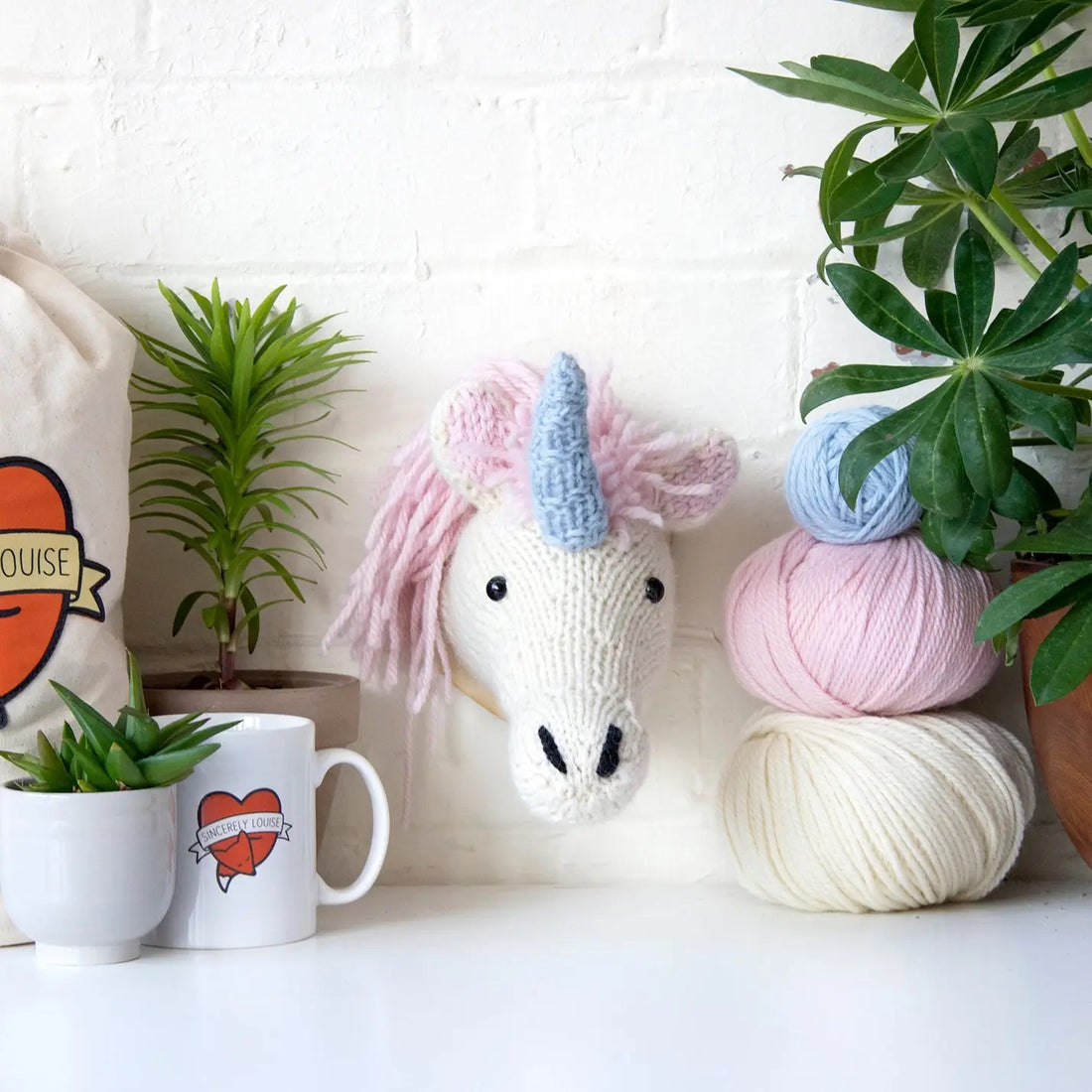 Mini Unicorn Head Knitting Kit | Brooklyn Haberdashery