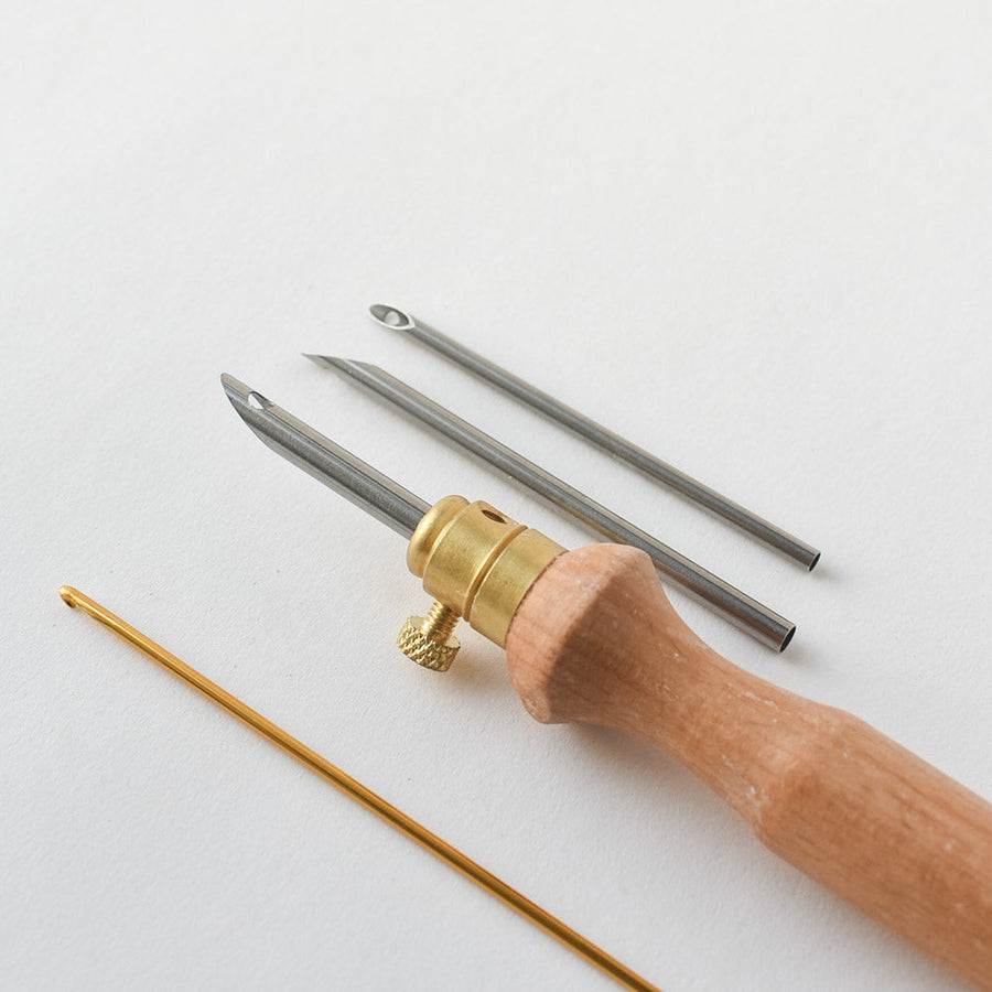 Wooden Punch Needle and Thread Kit