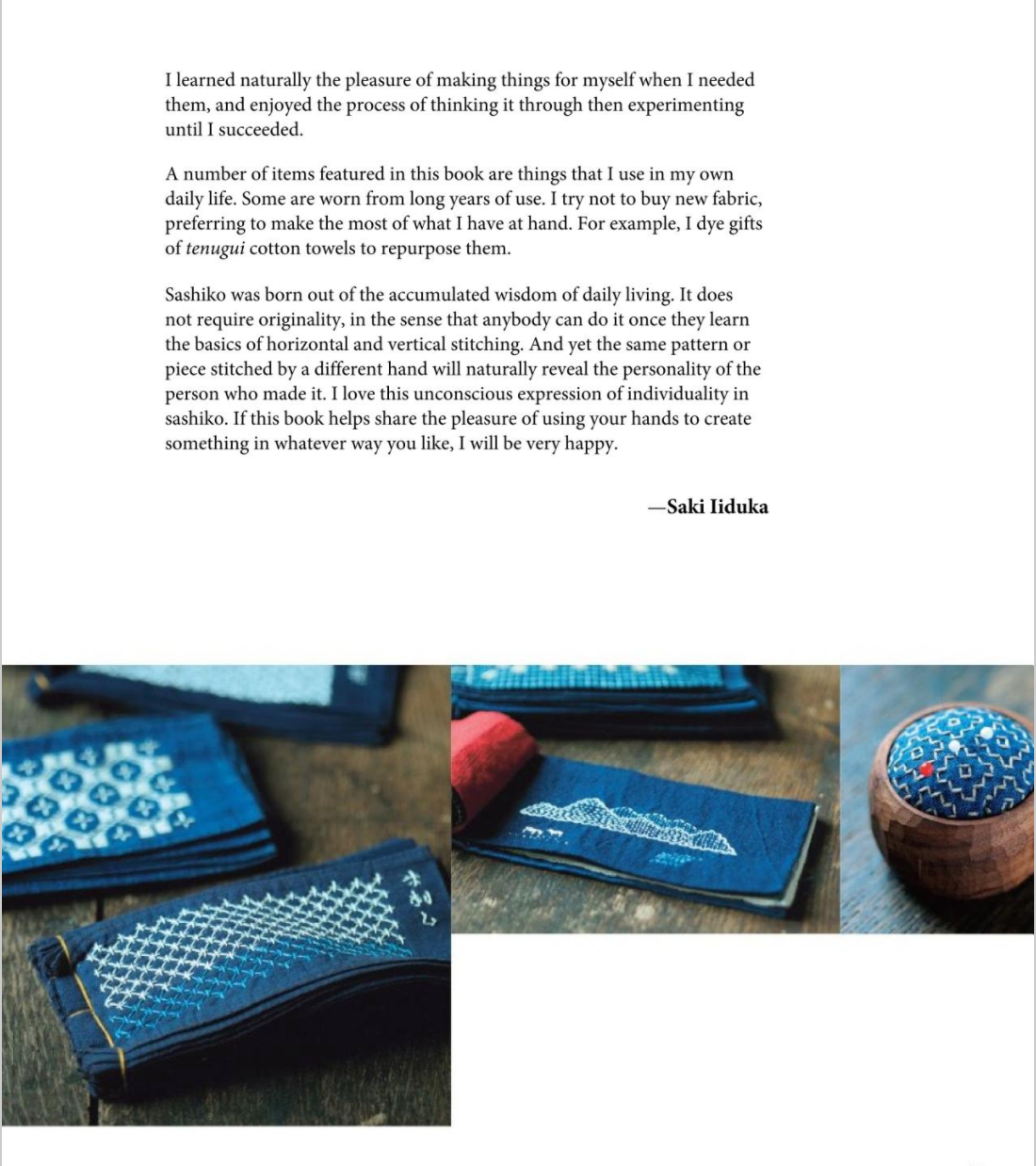 Sashiko for Making and Mending by Saki Iiduka