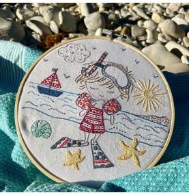 Sacha at the Beach Embroidery Kit