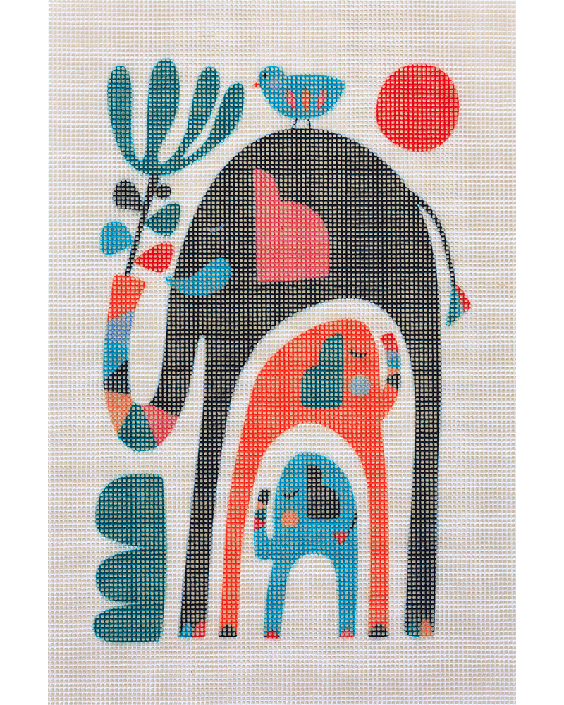 Elephants Needlepoint Kit