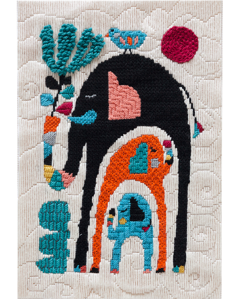 Elephants Needlepoint Kit