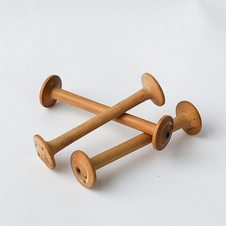 Antique Art Deco Wooden Spool, 4"