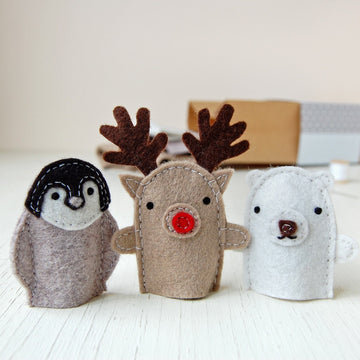 Winter Friends Finger Puppets Felt Craft Kit