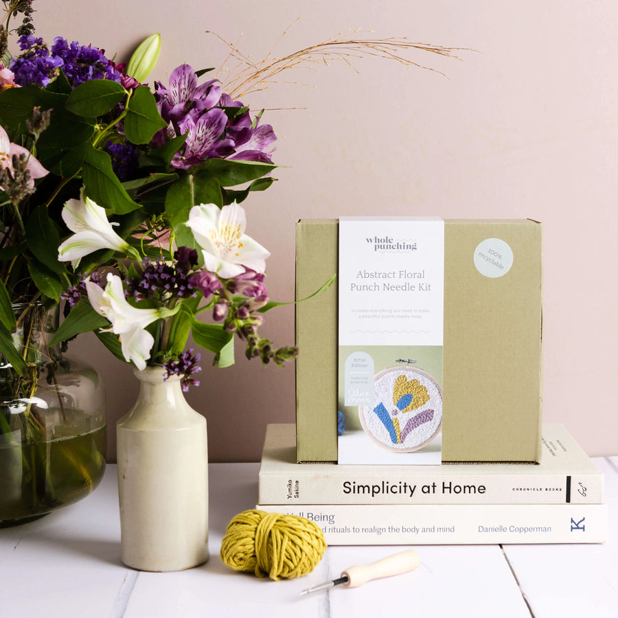 Abstract beginner punch needle kit
