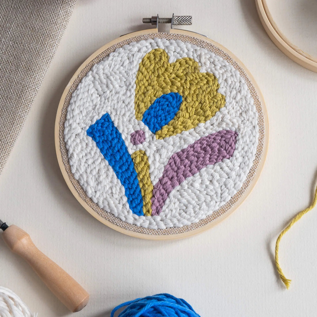 Abstract beginner punch needle kit