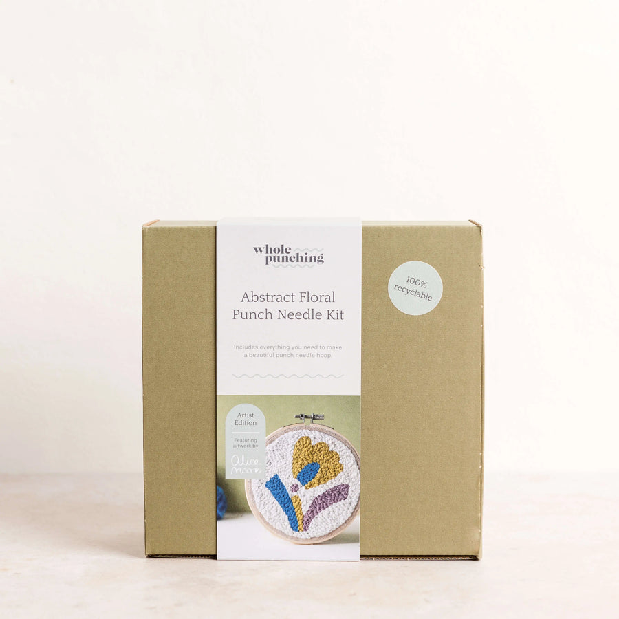 Abstract beginner punch needle kit