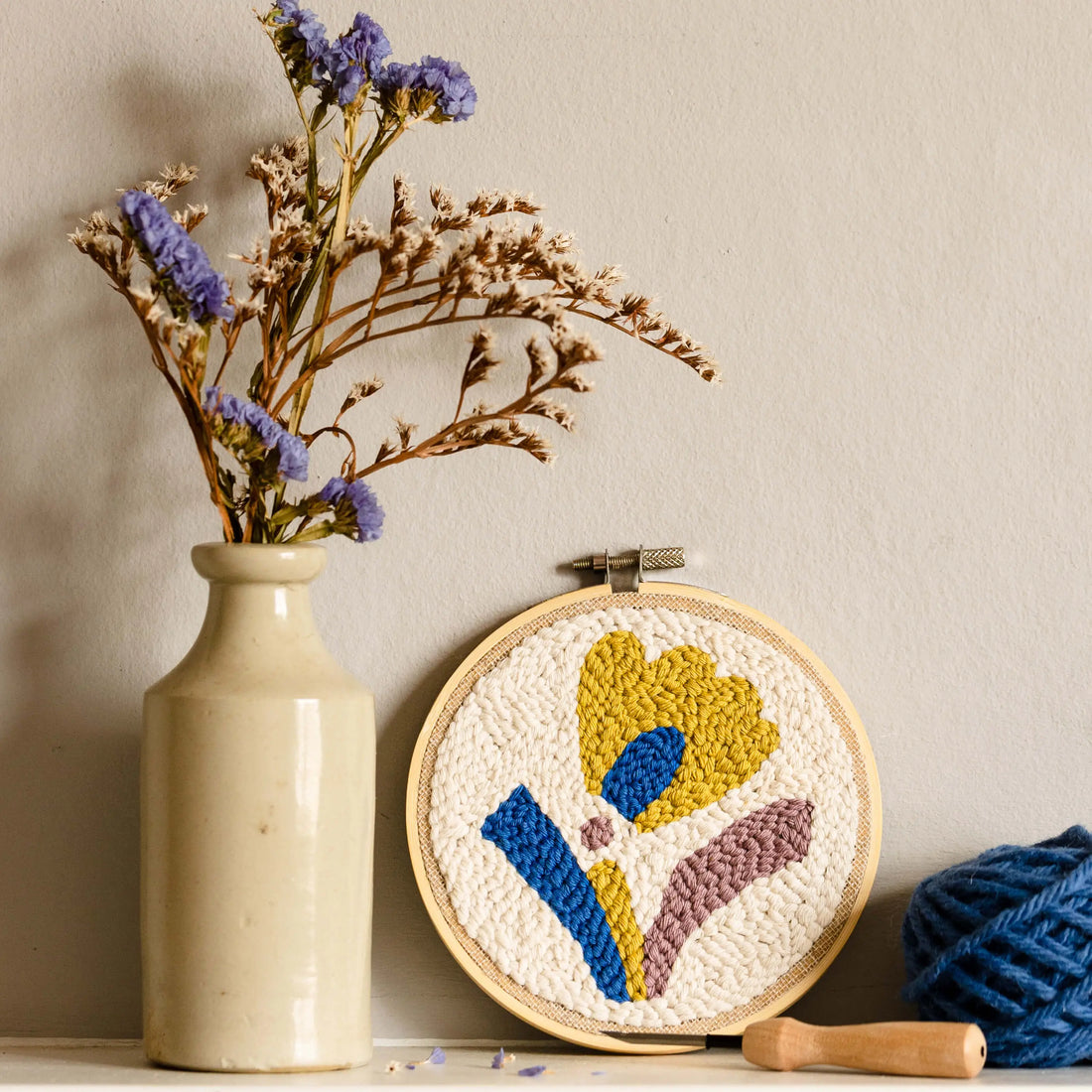 Abstract beginner punch needle kit