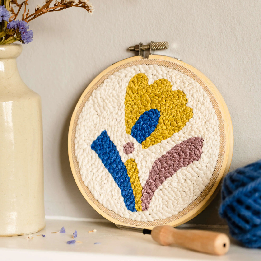 Abstract beginner punch needle kit